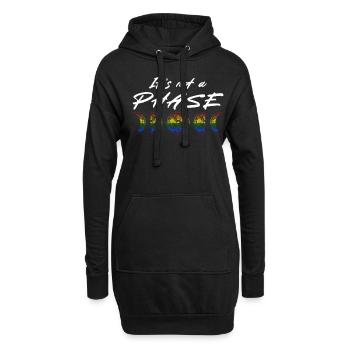 Sympa « Contre le racisme » - Sweat-shirt à capuche long Femme - noir - Devant
