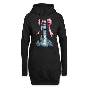 Kokettenbogen Loch Ness Monster Nessie - Hoodie-Kleid - Schwarz - Vorne