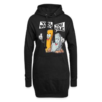 Vous rockez, vous régnez ! Musique stimulante - Sweat-shirt à capuche long Femme - noir - Devant