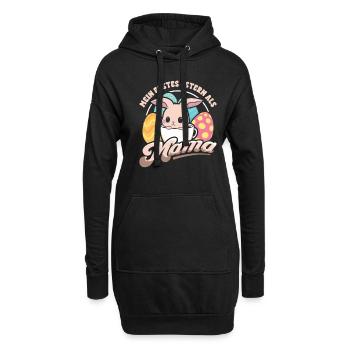 Mein Erstes Ostern Als Mama - Hoodie-Kleid - Schwarz - Vorne