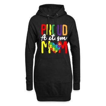 Autismus Puzzle - Stolze Autismus Mutter - Hoodie-Kleid - Schwarz - Vorne