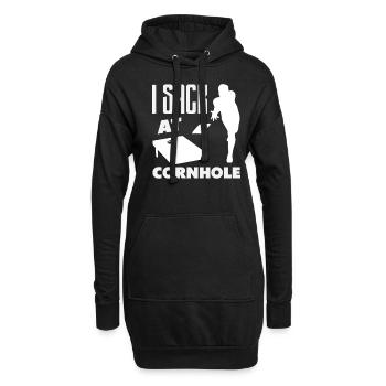 Cornhole Liebhaber - Ich Gewinnen Beim Cornhole - Hoodie-Kleid - Schwarz - Vorne