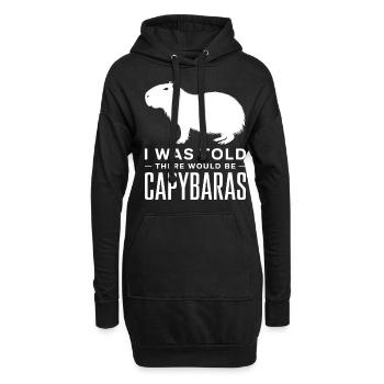 Capybara - Hoodie Dress - black - Front