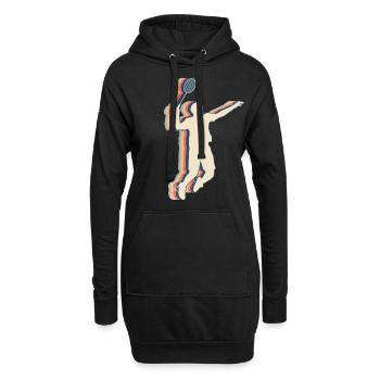 Badminton Spieler Mannschaft Trainer Trainer Retro - Hoodie-Kleid - Schwarz - Vorne