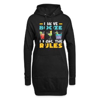 J’ai de l’alcool Je fais les règles Barman - Sweat-shirt à capuche long Femme - noir - Devant