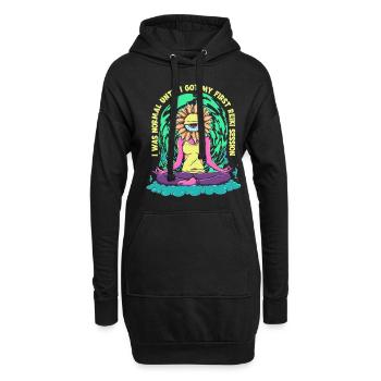 Reiki Massage - Sweat-shirt à capuche long Femme - noir - Devant