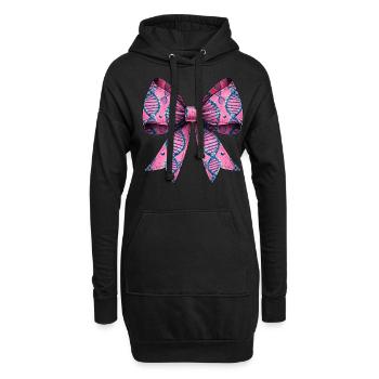 Coquette Bow Généalogie Motif ADN - Sweat-shirt à capuche long Femme - noir - Devant