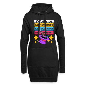 Klimatechniker HLK Installateur - Hoodie-Kleid - Schwarz - Vorne