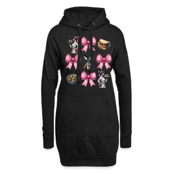 Coquette Bow Lunch Lady Cafeteria Worker Mom - Hoodie-Kleid - Schwarz - Vorne