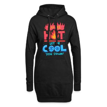 Technicien en climatisation Laissez-moi vous rafraîchir - Sweat-shirt à capuche long Femme - noir - Devant
