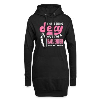Je suis barmaid et sexy - Sweat-shirt à capuche long Femme - noir - Devant