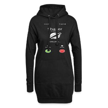 Shaker appelle un drôle de barman en disant - Sweat-shirt à capuche long Femme - noir - Devant