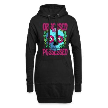 Romance sombre obsédée et possédée - Sweat-shirt à capuche long Femme - noir - Devant
