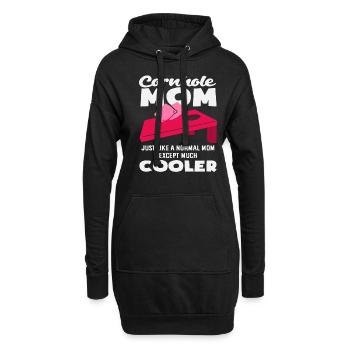 Cornhole Lover Maman juste plus fraîche - Sweat-shirt à capuche long Femme - noir - Devant