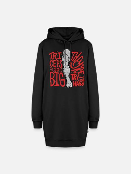 Trizeps Workout Triceps So Big They're Tri-Hards - Hoodie-Kleid - Schwarz