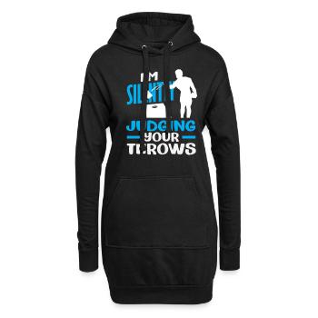 Cornhole Liebhaber Still Beurteile Ich Deine Würfe - Hoodie-Kleid - Schwarz - Vorne