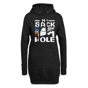 Cornhole Player My Sack Your Hole - Sweat-shirt à capuche long Femme - noir - Devant