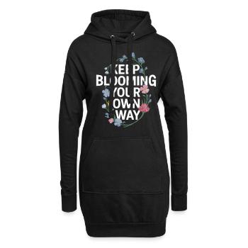 Continuez à vous épanouir à votre façon avec - Sweat-shirt à capuche long Femme - noir - Devant