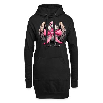 Coquette Bogen Geier Vogel Mädchen Mama rosa - Hoodie-Kleid - Schwarz - Vorne
