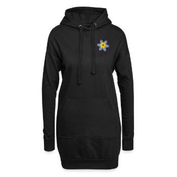 LGBTQ Blume Gay Pride LGBT Awareness Ally Retro - Hoodie-Kleid - Schwarz - Vorne