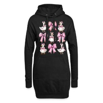 Coquette Bow Goose Duck Mom Girl Pink Muttertag - Hoodie-Kleid - Schwarz - Vorne