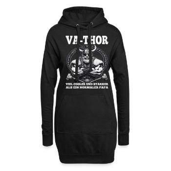 VA-THOR WIKINGER Vater Papa Viking Vatertag - Hoodie-Kleid - Schwarz - Vorne
