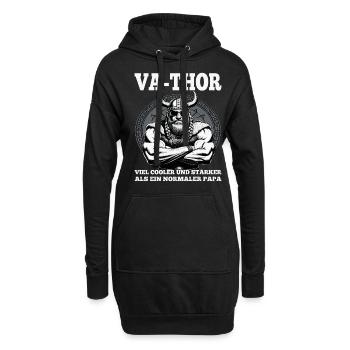 VA-THOR WIKINGER Vater Papa Viking Vatertag - Hoodie-Kleid - Schwarz - Vorne