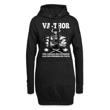 VA-THOR WIKINGER Vater Papa Viking Vatertag - Hoodie-Kleid - Schwarz - Vorne