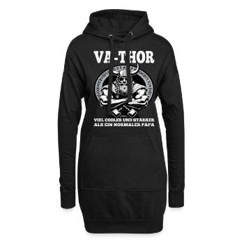 VA-THOR WIKINGER Vater Papa Viking Vatertag - Hoodie-Kleid - Schwarz - Vorne