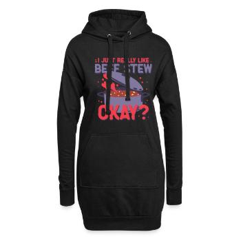Gulasheintopf : J’aime vraiment le ragoût de bœuf, d’accord ? - Sweat-shirt à capuche long Femme - noir - Devant