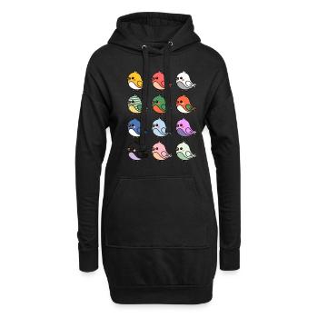 Papagei Kinder Vogel Haustier - Hoodie-Kleid - Schwarz - Vorne