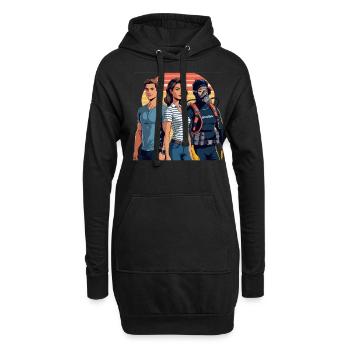 Ich Gendere Mann Frau Taurer Gendern Geschlecht - Hoodie-Kleid - Schwarz - Vorne