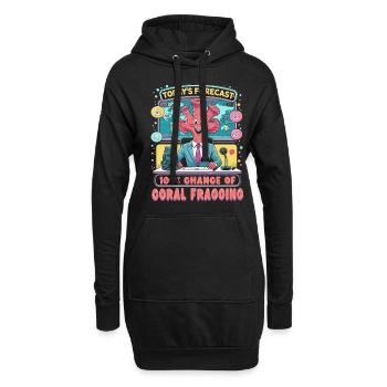 Reproduction des coraux 100 % de chance de ragage des coraux - Sweat-shirt à capuche long Femme - noir - Devant