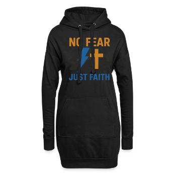 Keine Angst Nur Glaube Getauft - Hoodie-Kleid - Schwarz - Vorne