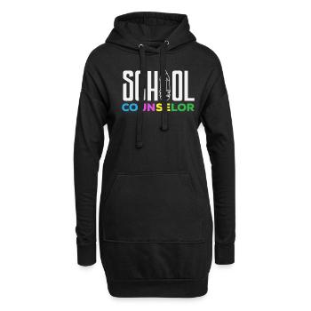 Schulberater Buntstift Design - Hoodie-Kleid - Schwarz - Vorne