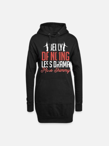 Bauchtanz Bauchtänzerin - Hoodie-Kleid - Schwarz
