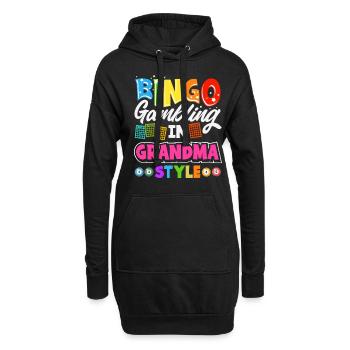Bingo Mamie Cadeau Bingo Amant Grand-mère - Sweat-shirt à capuche long Femme - noir - Devant