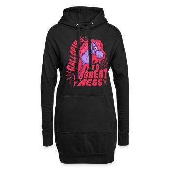 Hobby Horsing Steckenpferde - Hoodie-Kleid - Schwarz - Vorne