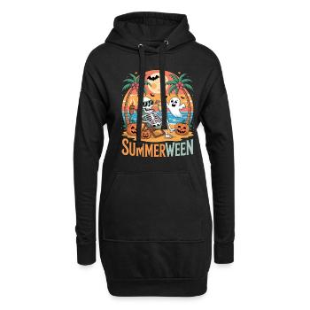Summerween Halloween Adventure - Sweat-shirt à capuche long Femme - noir - Devant