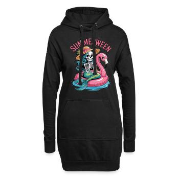 Summerween Halloween Meerjungfrau - Hoodie-Kleid - Schwarz - Vorne