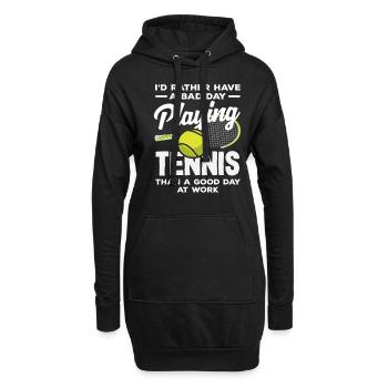 Lieber Schlechter Tag Tennis Spielen Tennis - Hoodie-Kleid - Schwarz - Vorne