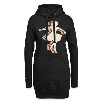 Sock Hop Player Team Trainer Trainer Retro - Sweat-shirt à capuche long Femme - noir - Devant