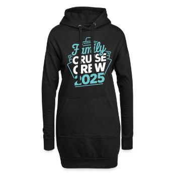 Équipage de croisière 2025 Croisière en famille - Sweat-shirt à capuche long Femme - noir - Devant