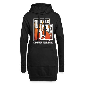 Saut à la perche Faites confiance à votre bâton, partez à la conquête de votre objectif - Sweat-shirt à capuche long Femme - noir - Devant