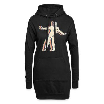 Stepptanz Tanzen Swing Tänzerin Retro Line Art - Hoodie-Kleid - Schwarz - Vorne
