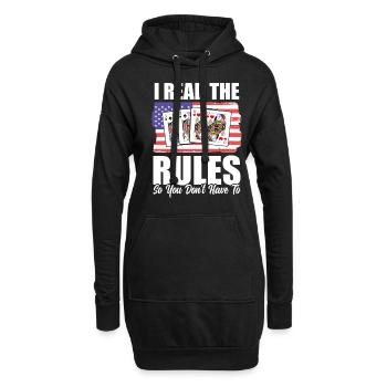 Funny Pinochle Card Player USA Drapeau - Sweat-shirt à capuche long Femme - noir - Devant