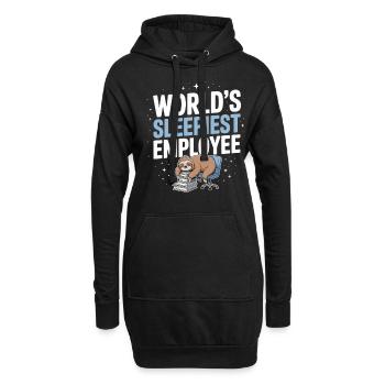 Employé fatigué Design pour l’humour de bureau et - Sweat-shirt à capuche long Femme - noir - Devant