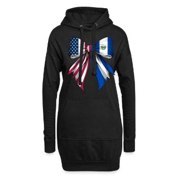 Coquette Arc El Salvador Racines Salvadoriennes - Sweat-shirt à capuche long Femme - noir - Devant