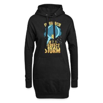 Sturmjäger In Search Of The Perfect Storm - Hoodie-Kleid - Schwarz - Vorne