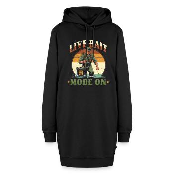 Mode appât vivant pour poisson-chat à tête plate activé - Sweat-shirt à capuche long Femme - noir - Devant